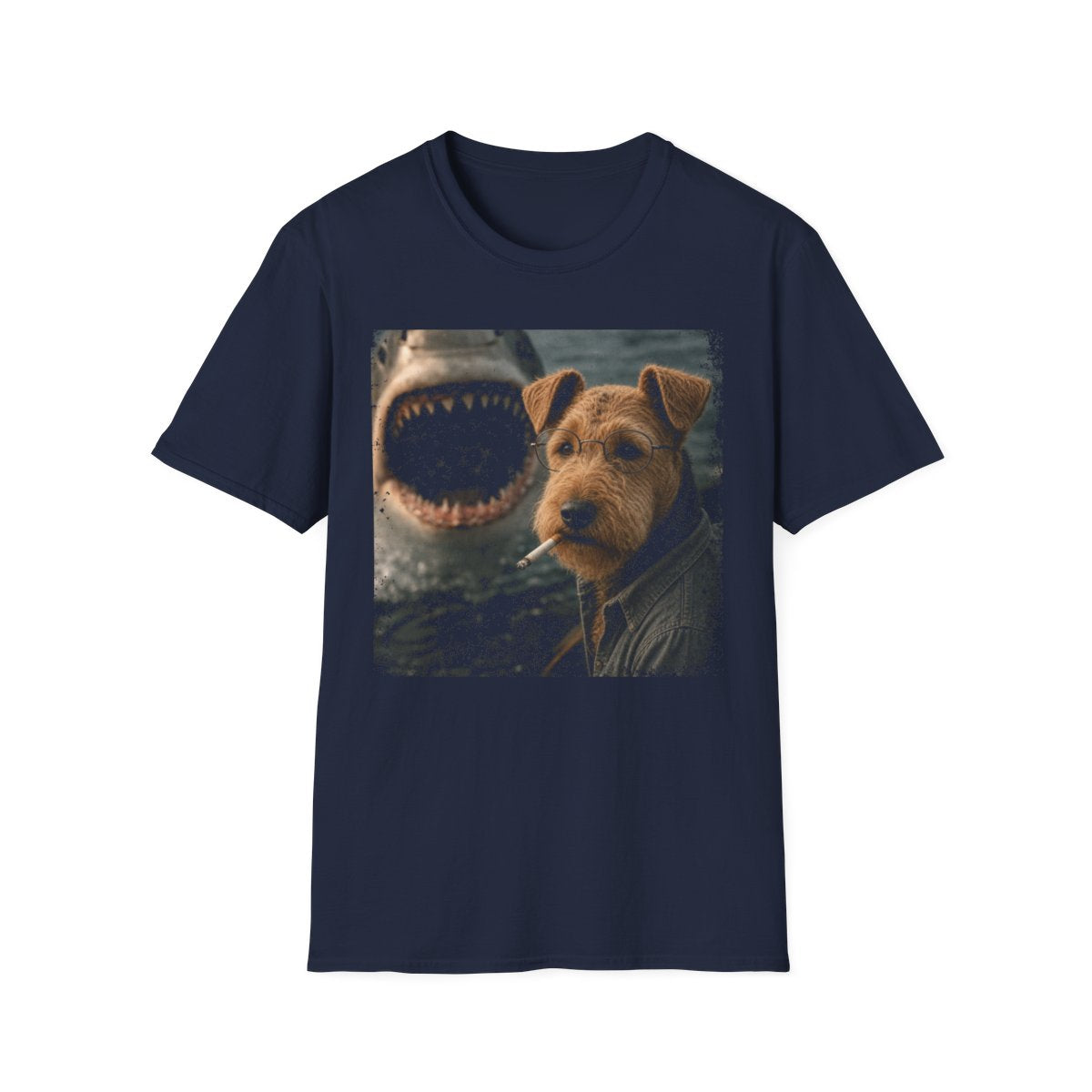 Welsh Terrier and Shark Tee