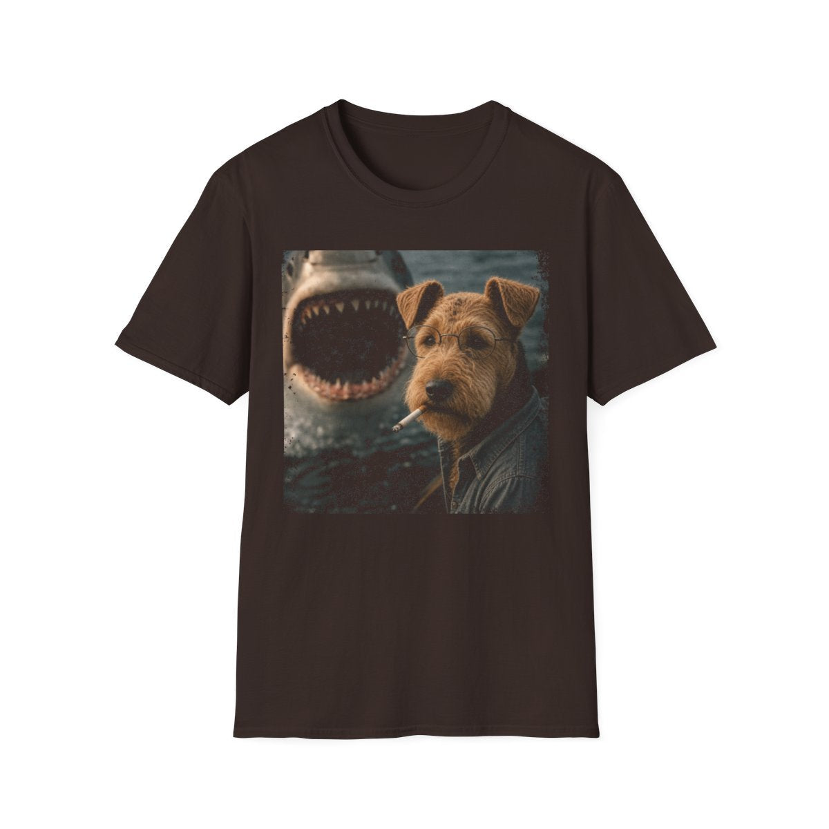 Welsh Terrier and Shark Tee