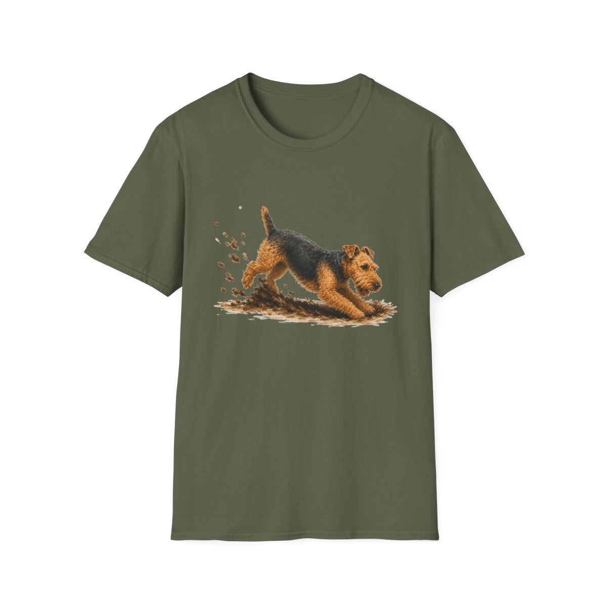 Welsh Terrier Excavating Mode On Tee