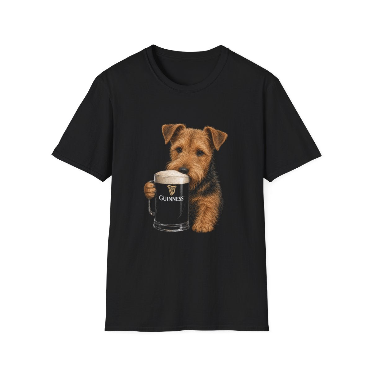 Welsh Terrier With A Pint Tee
