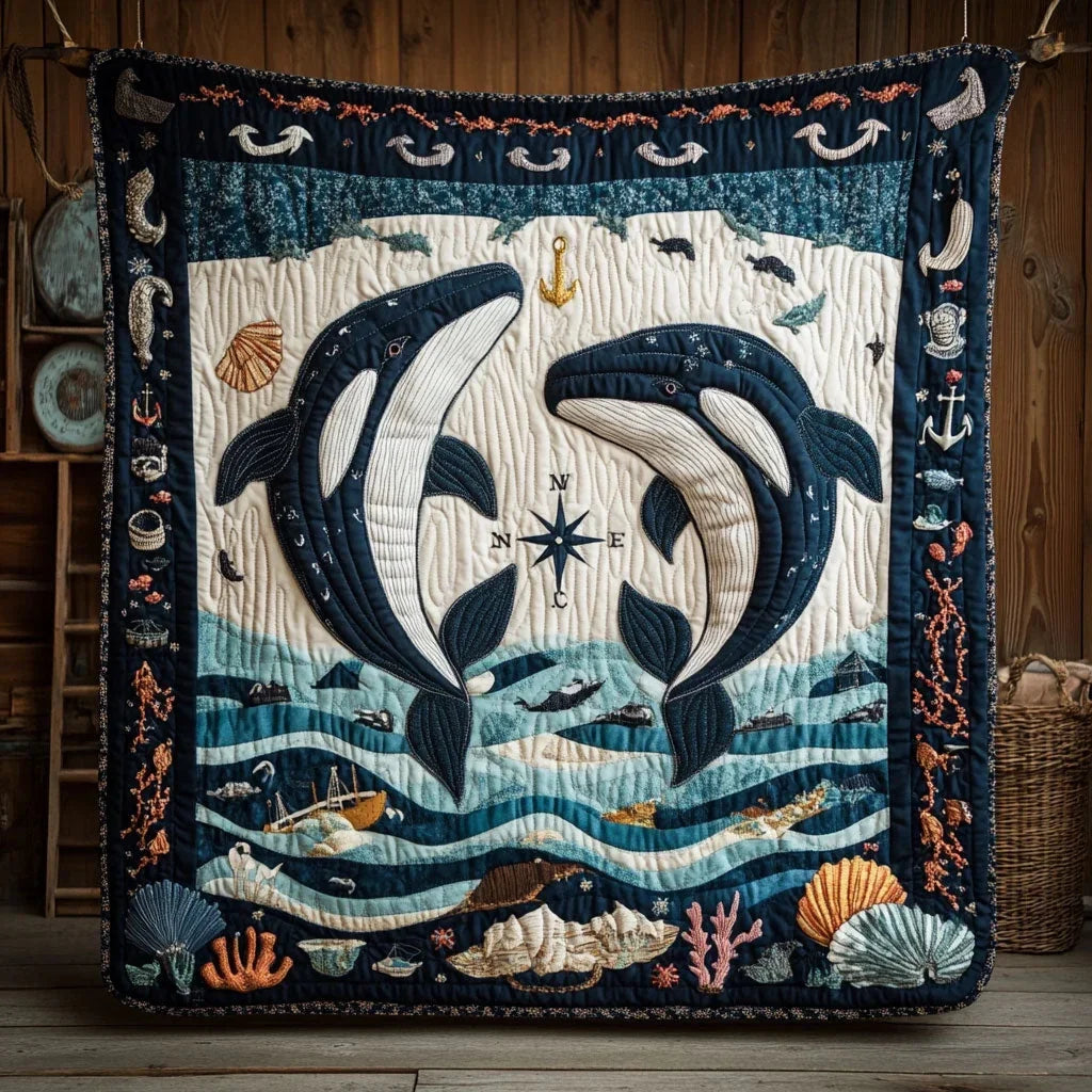 Whale Dance Quilt Blanket