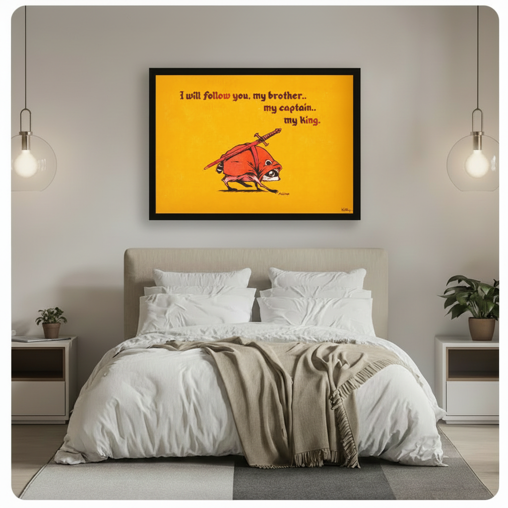 My King Raccoon Knight Funny Canvas Wall Art