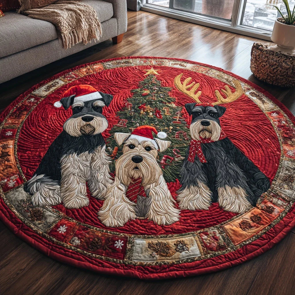 Whisker Bloom Quilted Round Mat