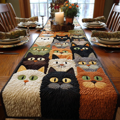 Whisker Parade Quilted Table Runner