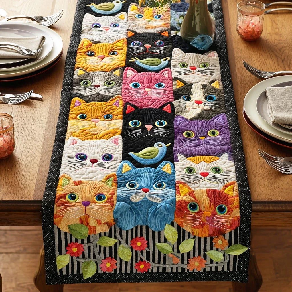 Whisker Wonderland Quilted Table Runner