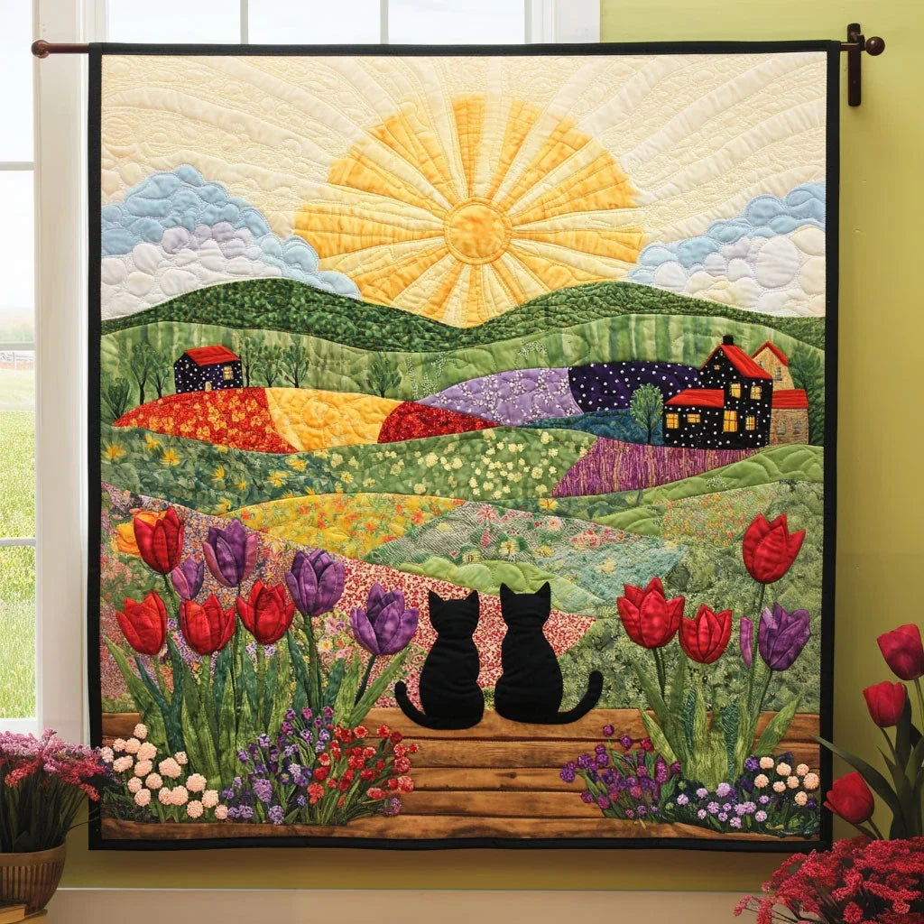 Whiskered Hill Quilt Blanket