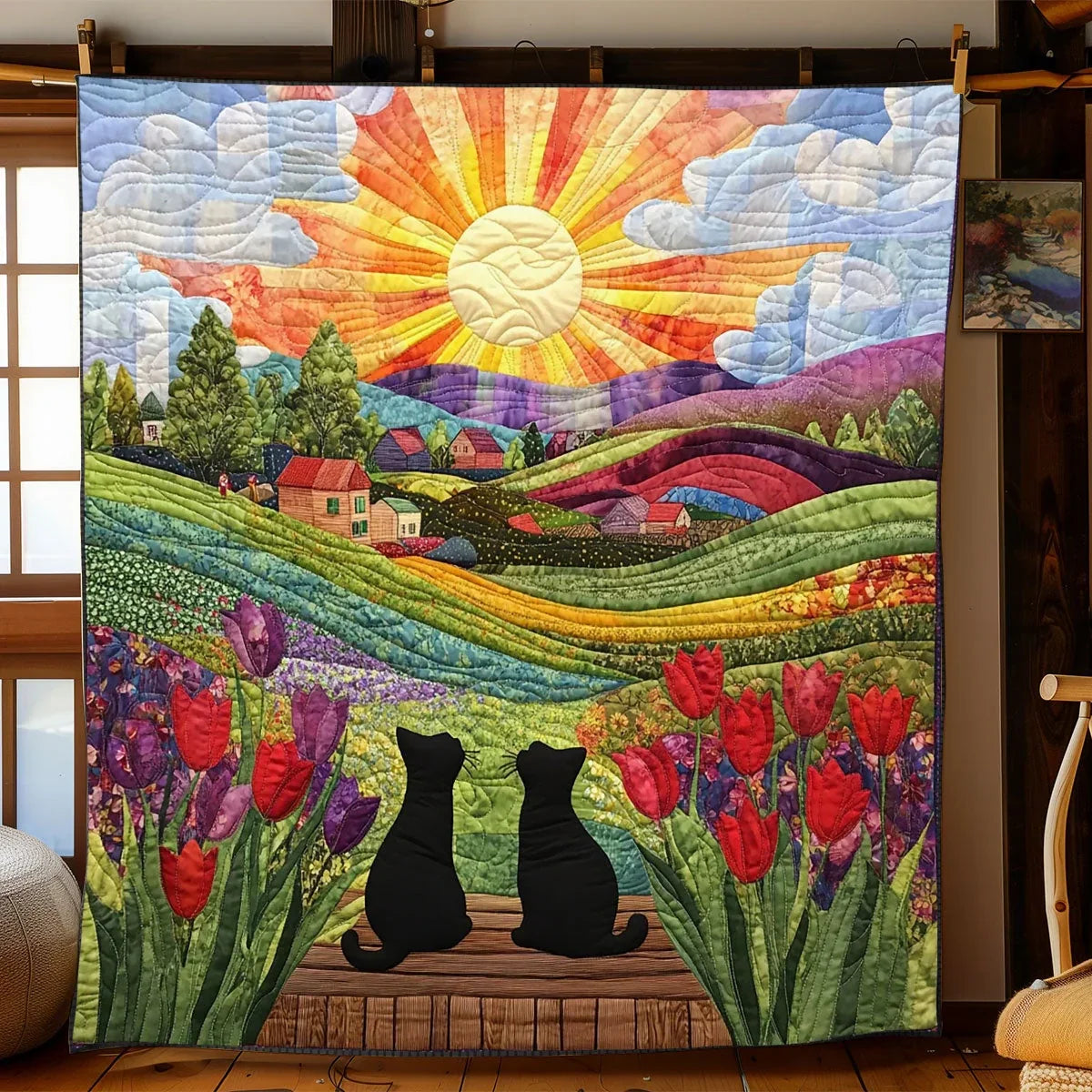 Whiskered Hill Quilt Blanket