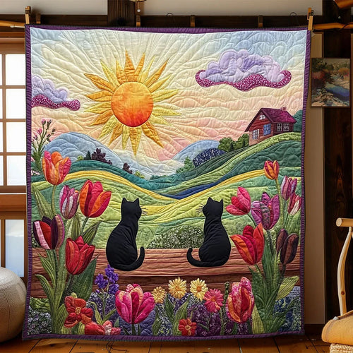 Whiskered Hill Quilt Blanket