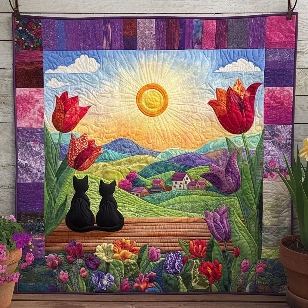 Whiskered Hill Quilt Blanket