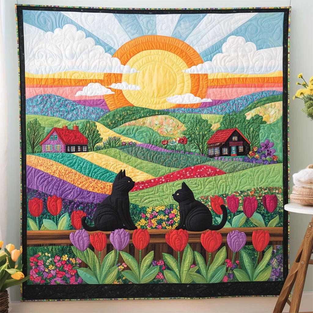 Whiskered Hill Quilt Blanket