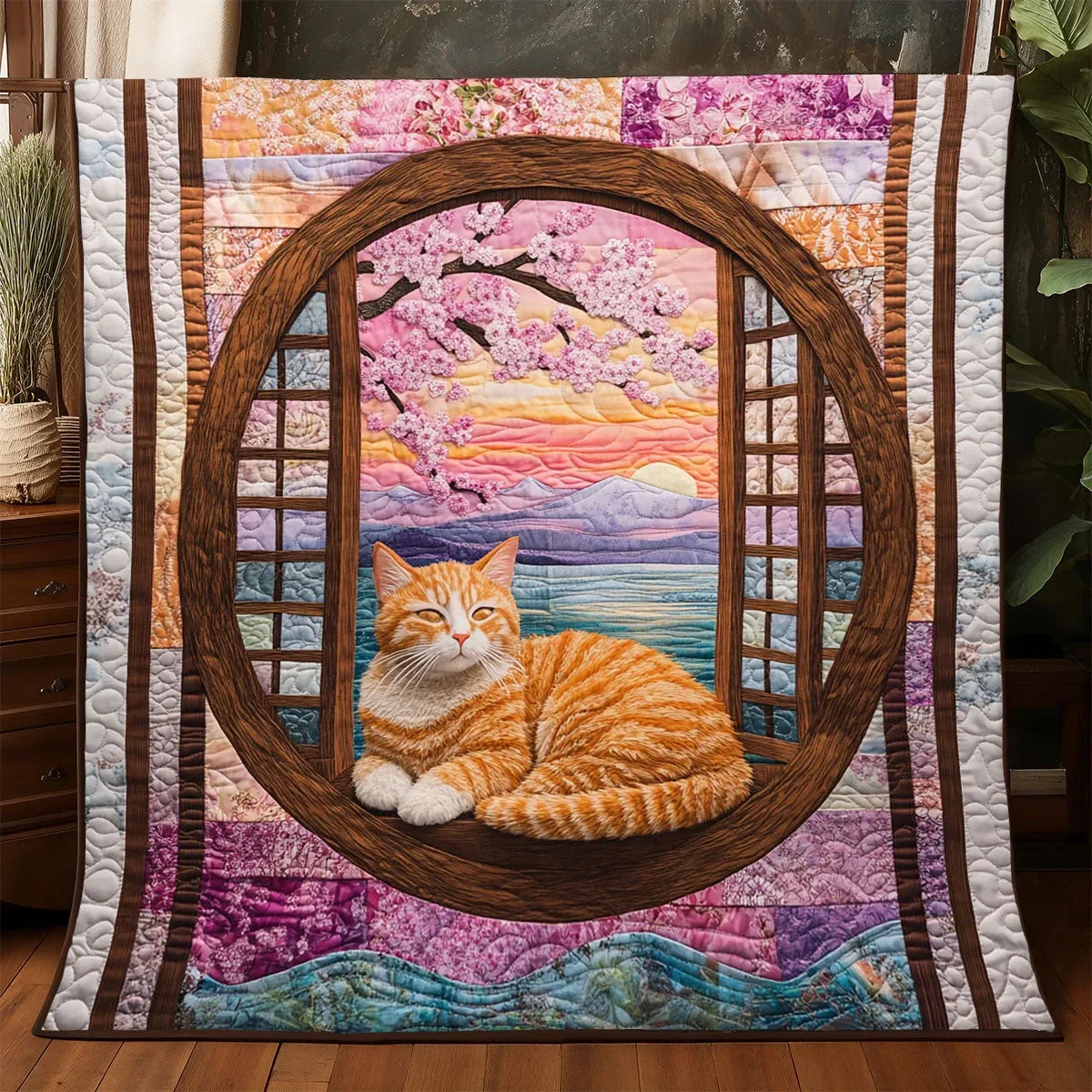 Whiskers At Dusk Quilt Blanket