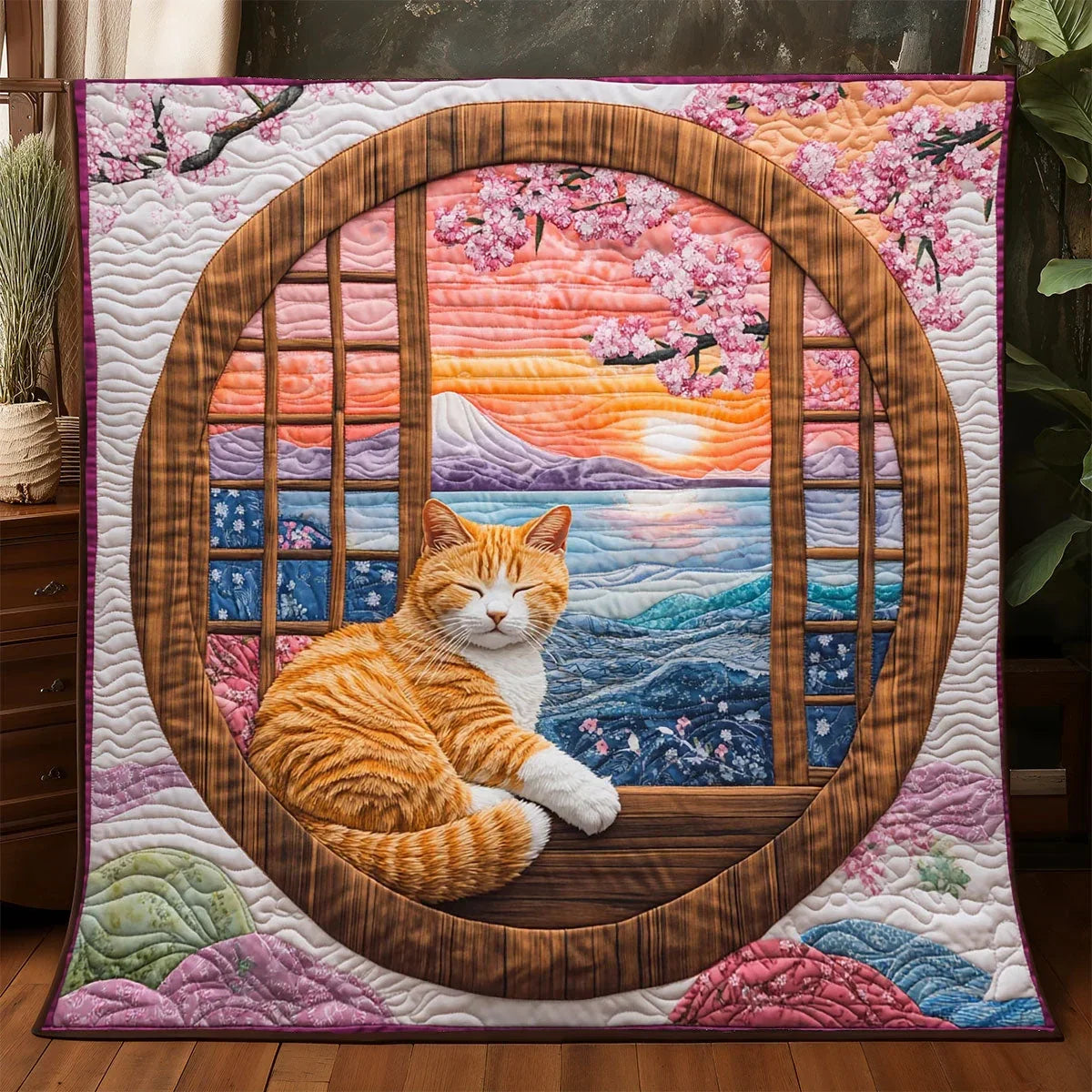 Whiskers At Dusk Quilt Blanket