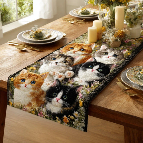 Whiskers Paws Quilted Table Runner