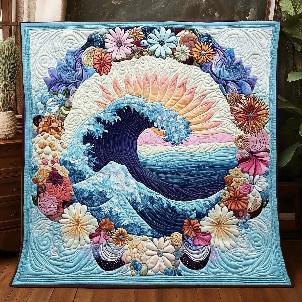 Whisper Of The Tide Quilt Blanket