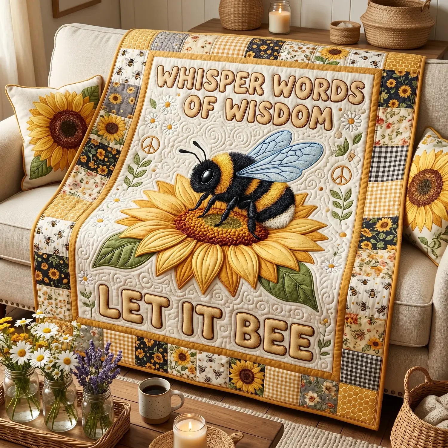 Whisper Words Of Wisdom Quilt Blanket