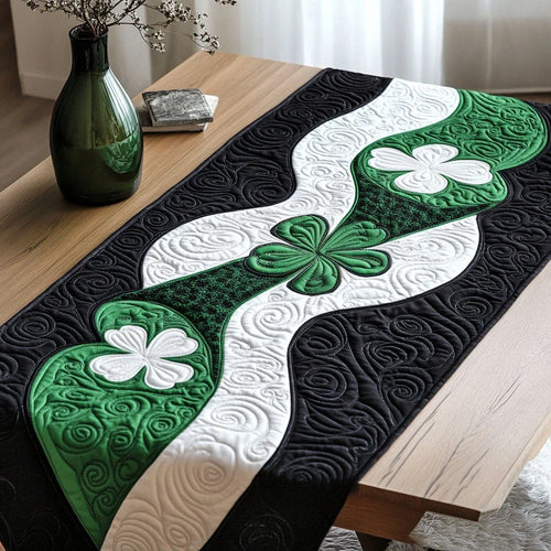 Whispering Clover Quilted Table Runner