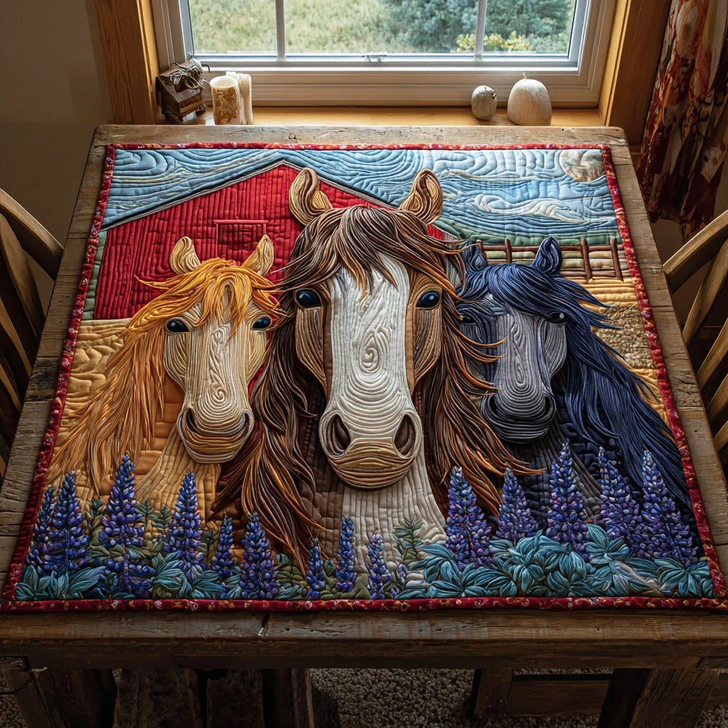 Whispering Mane Quilted Table Topper
