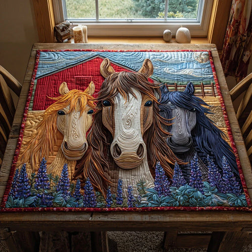 Whispering Mane Quilted Table Topper