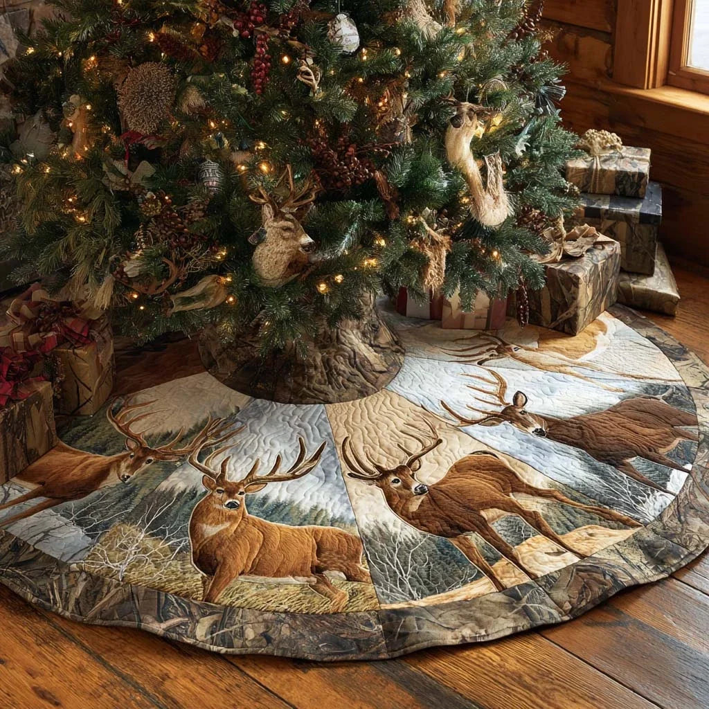 Whispering Woods Christmas Quilted Tree Skirt