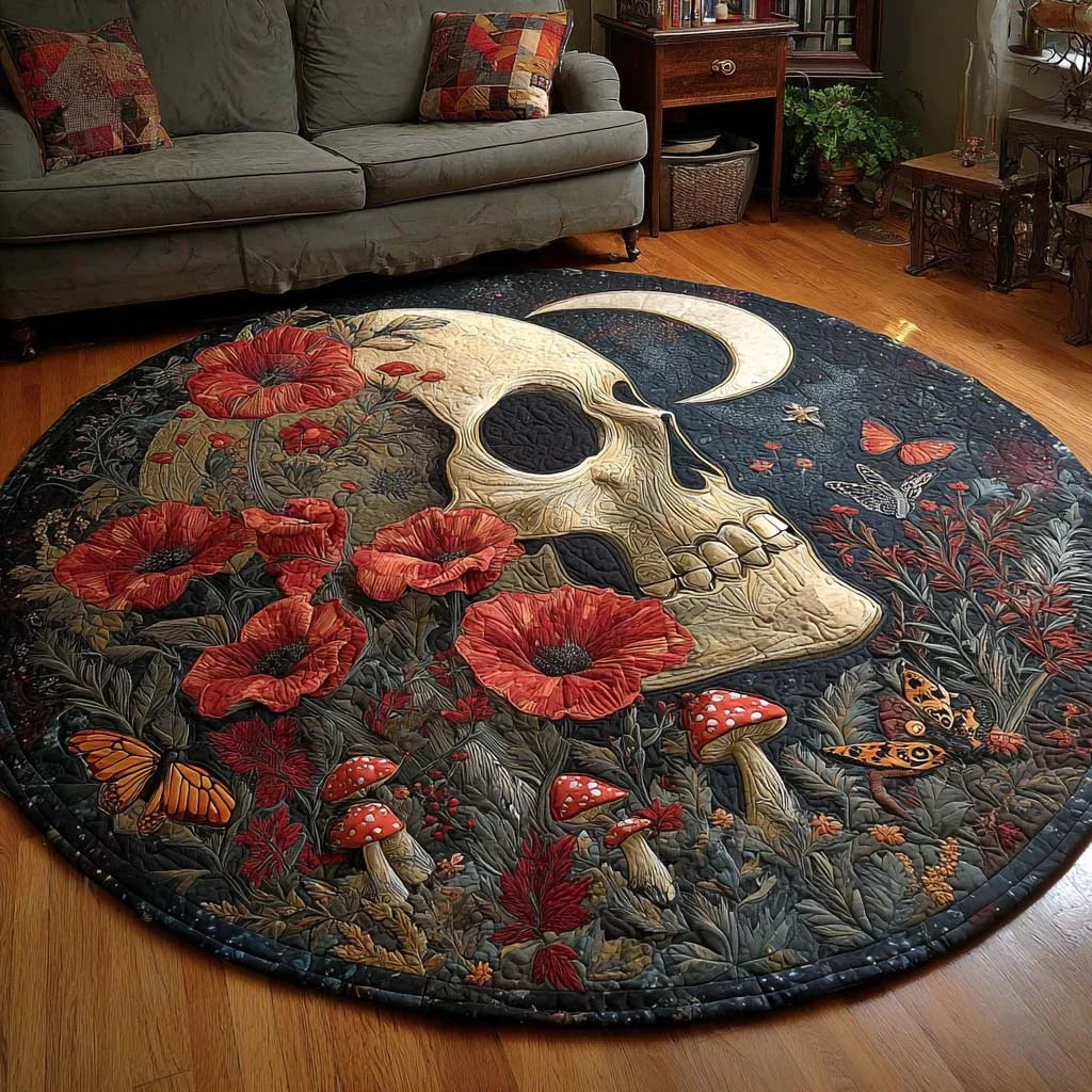 Wicked Shroom Quilted Round Mat