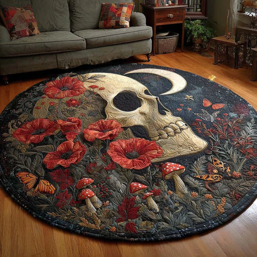 Wicked Shroom Quilted Round Mat