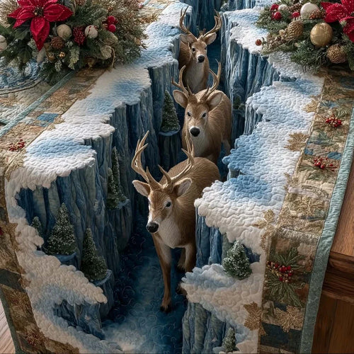 Wild Antler Haven Quilted Table Runner