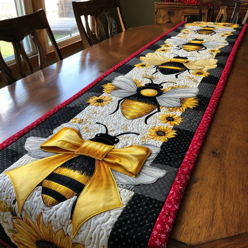 Wild Bee Quilted Table Runner