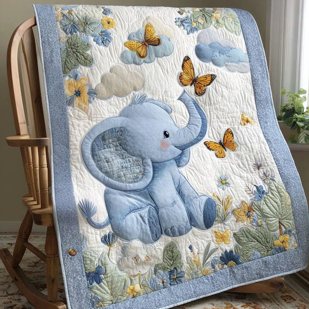 Wild Elephant Quilt Blanket - Quilted Blanket by Wild and Way