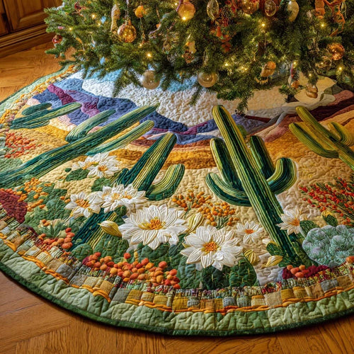 Wild Garden Bloom Quilted Tree Skirt
