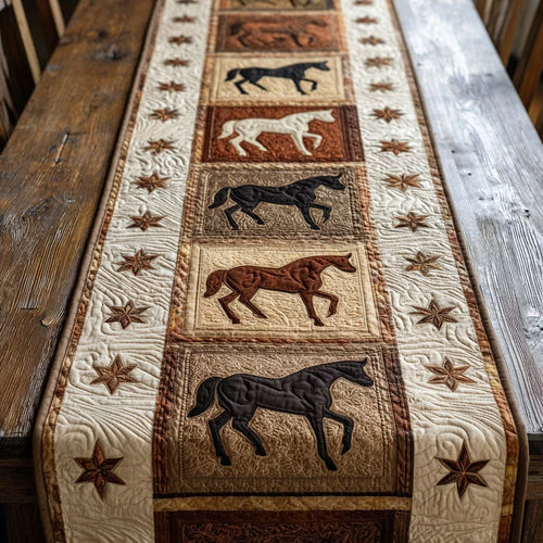 Wild Herd Quilted Table Runner