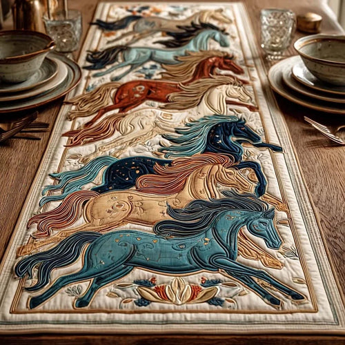 Wild Horses Heritage Quilted Table Runner