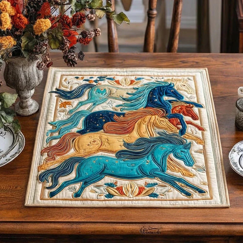 Wild Horses Heritage Quilted Table Topper