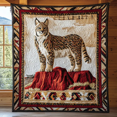 Wild Lynx Quilt Blanket