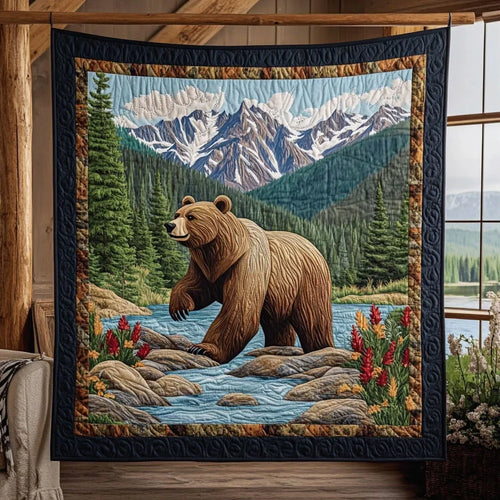 Wild River Bear Quilt Blanket