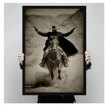 Vintage Cowboy Rider Canvas Art Wall Art