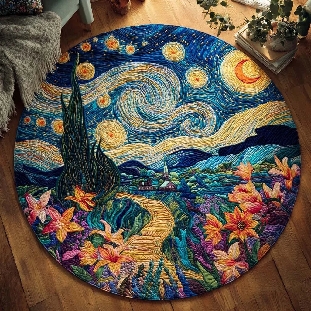 Wildflower Dream Quilted Round Mat