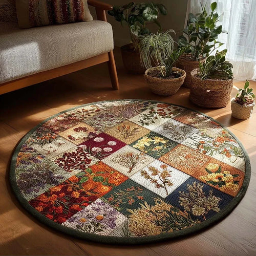 Wildflower Harmony Quilted Round Mat
