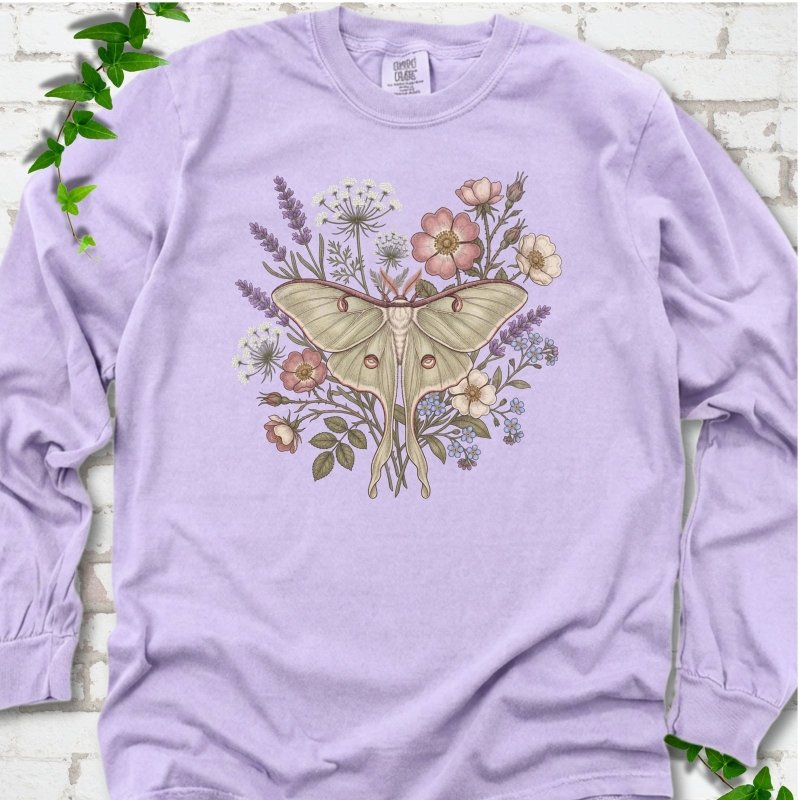 Wildflower Luna Moth LS T-Shirt