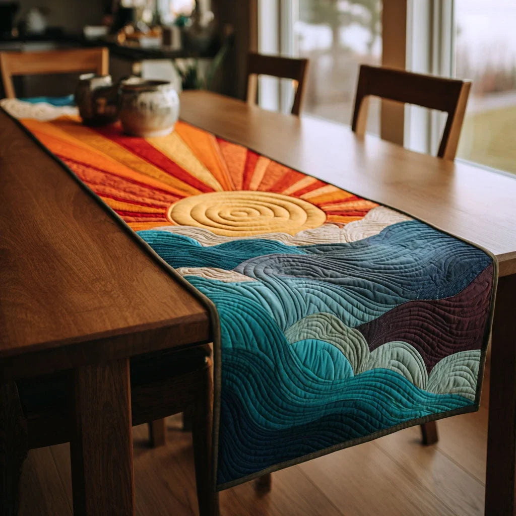 Wildflower Sun Quilted Table Runner