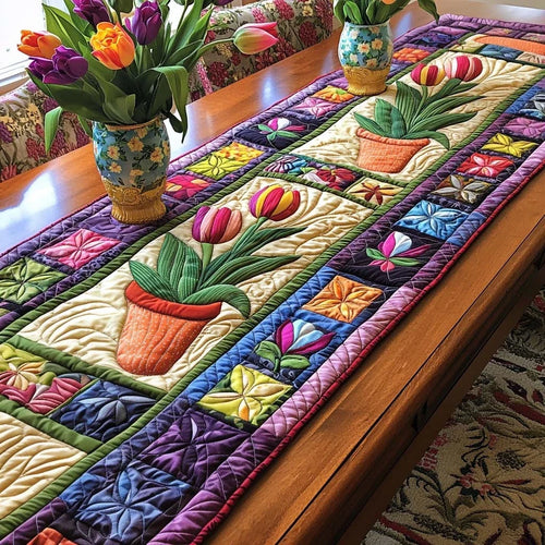 Wildflower Whispers Quilted Table Runner