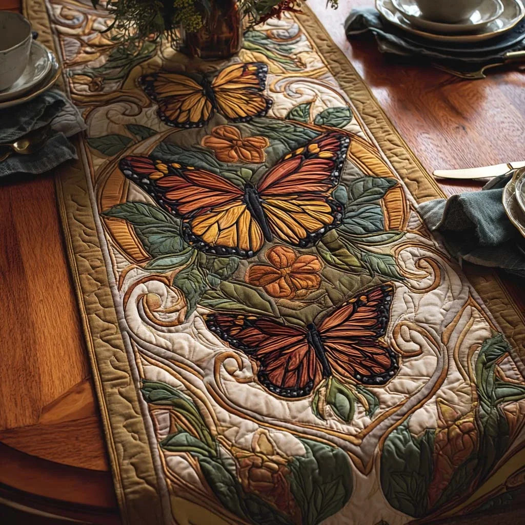 Wildflower Wings Quilted Table Runner