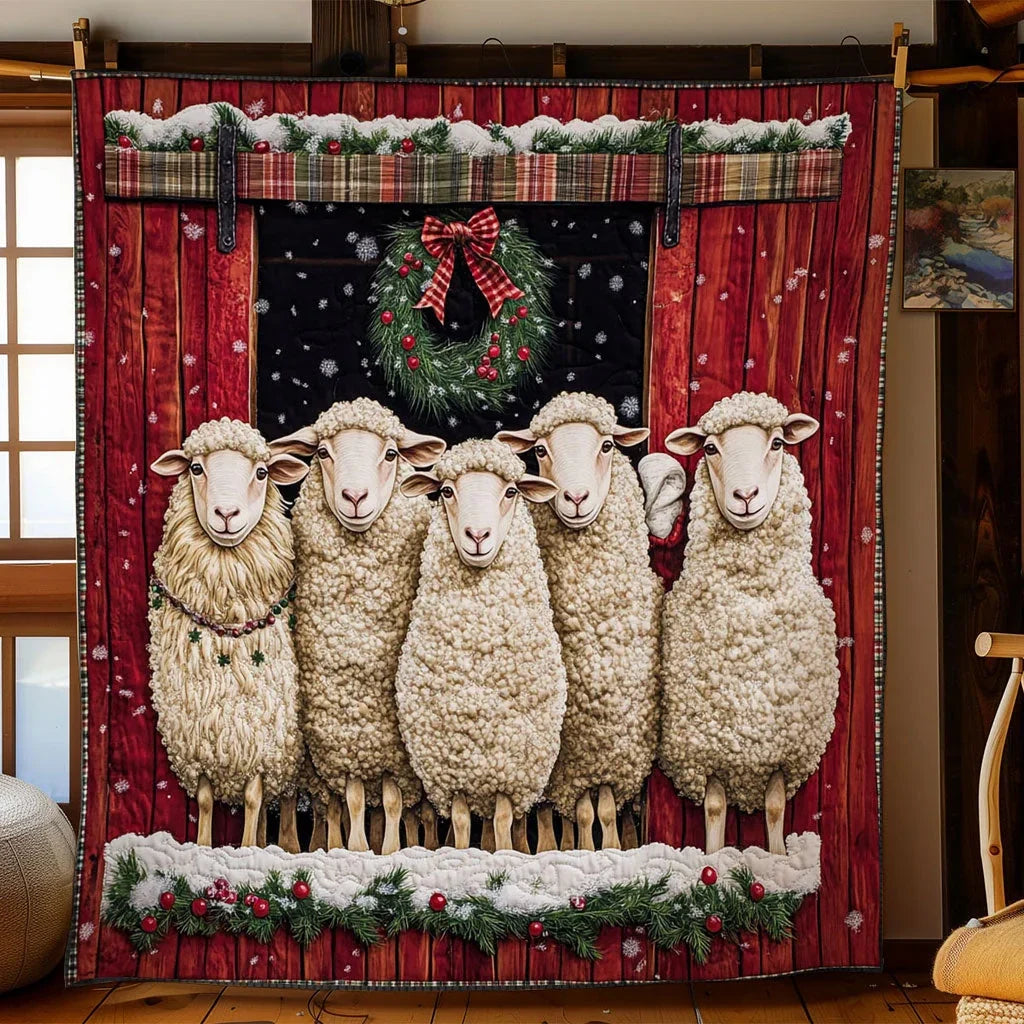 Window Sheep Quilt Blanket