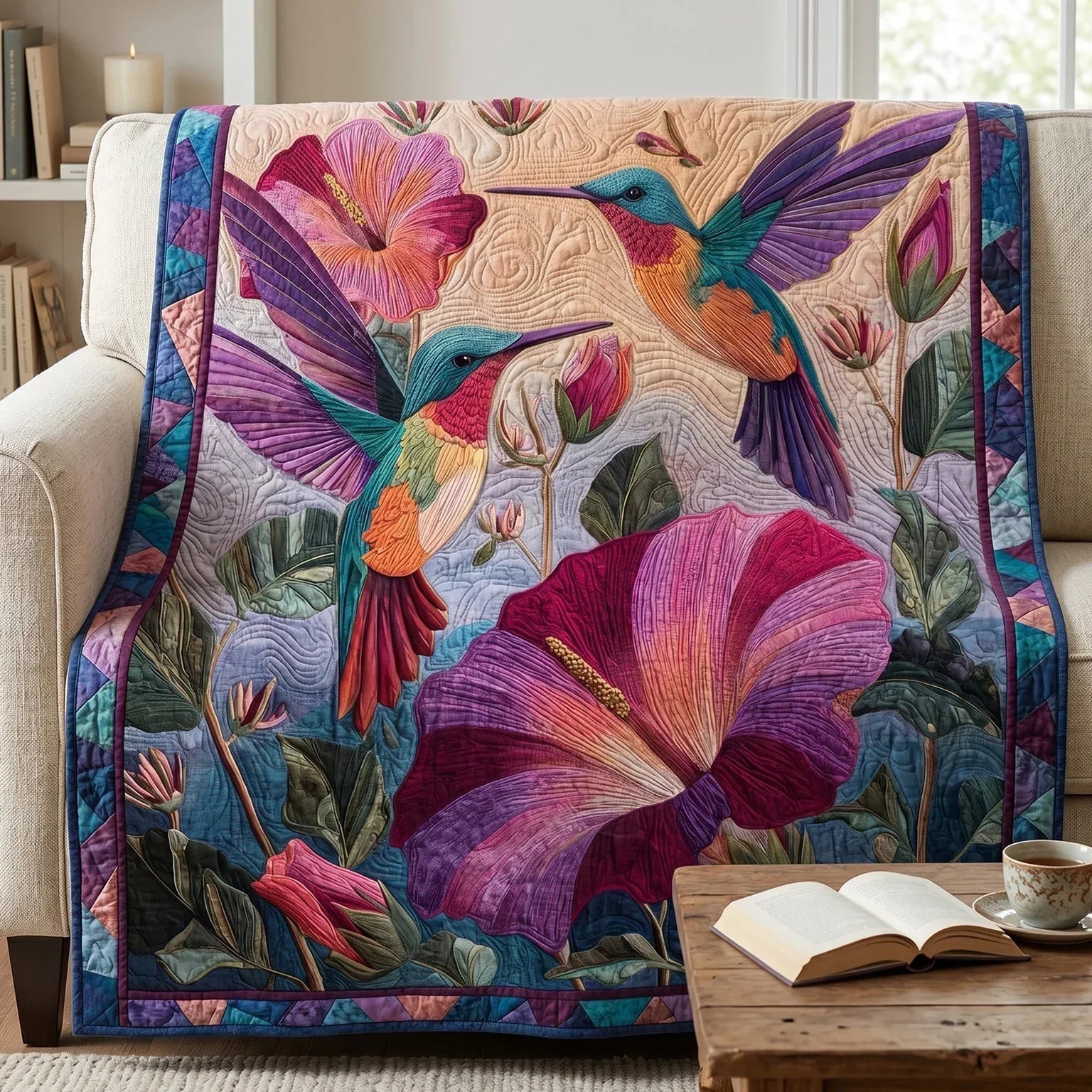 Winged Beauty Quilt Blanket - Quilted Blanket by Wild and Way