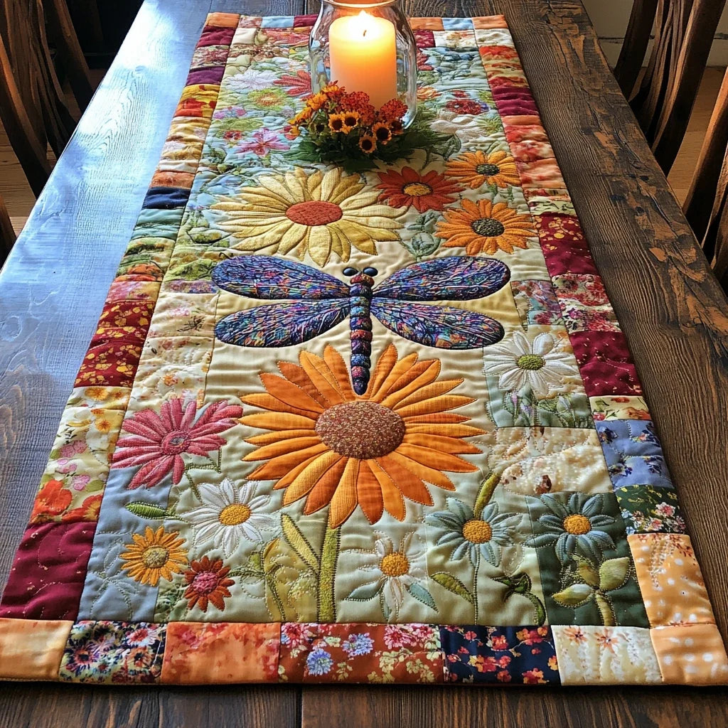 Winged Garden Quilted Table Runner