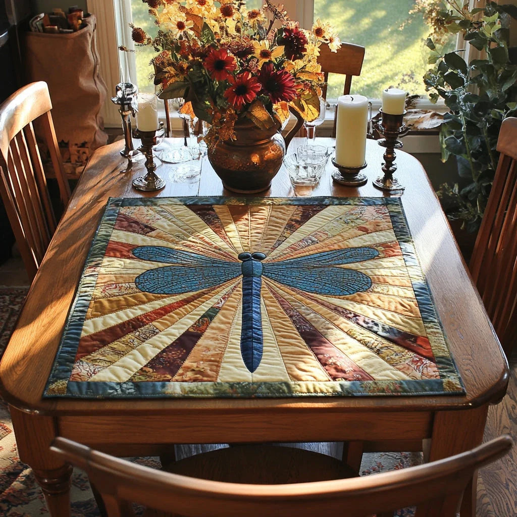 Winged Jewel Quilted Table Topper