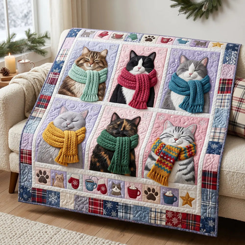 Winter Cats Quilt Blanket