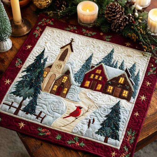 Winter Chapel Quilted Table Topper