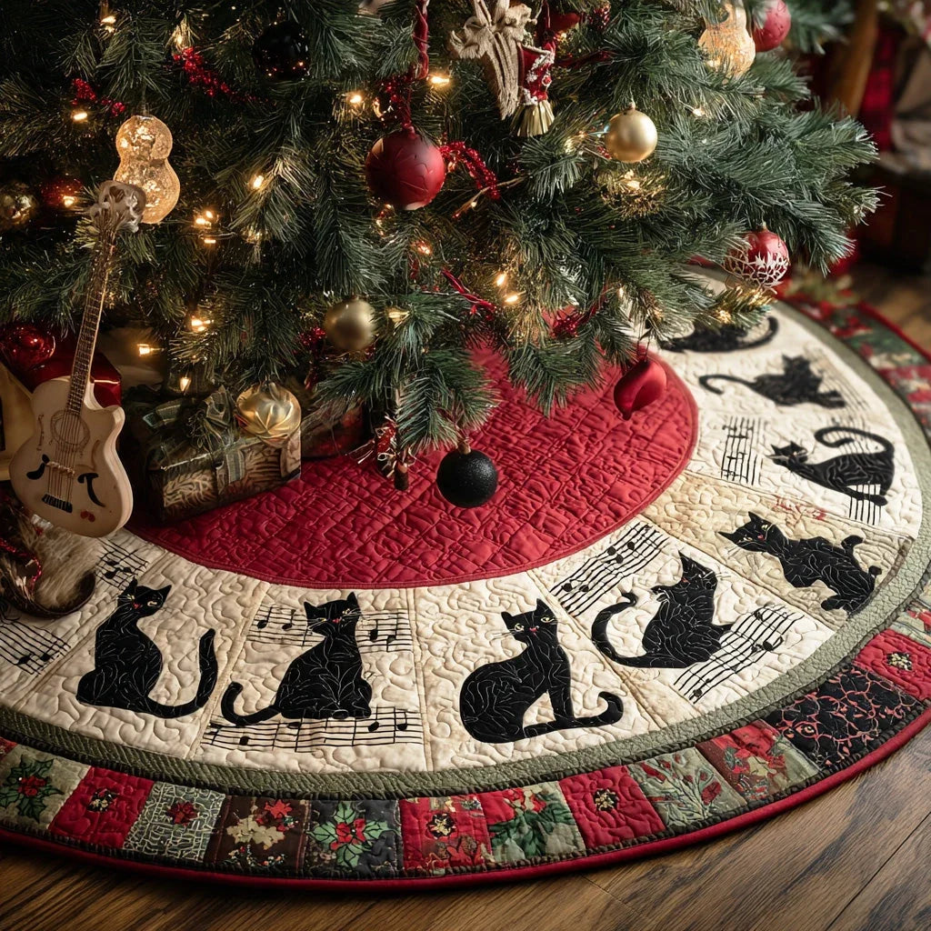 Winter Chorus Christmas Quilted Tree Skirt