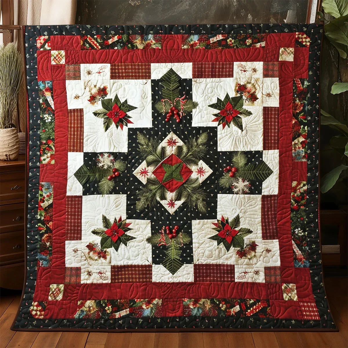 Winter Christmas Gift Quilt Blanket