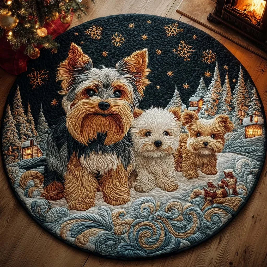 Winter Companions Quilted Round Mat